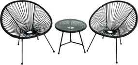 CH Záhradná súprava nábytku Corny - čierna