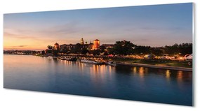 Obraz na akrylátovom skle Krakow sunset rieky lock 120x60 cm