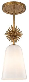 Quoizel STARING-MP-DG-OPAL-Luster STARING 1xE27/40W/230V pr. 18,4 cm zlatá/biela