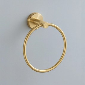 Kúpeľňový vešiak REA MODERN Ring 6610 zlatá kartáčovaná