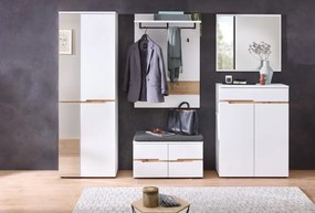 Predsieňový šatníkový panel Memphis, biely/dub artisan