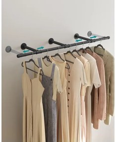 Nástenný vešiak na ramienka LINEA čierny