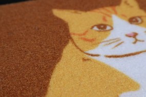 Mercury Flooring, Rohožka Bývame u svojej mačky 40x60 cm, 40x60, oranžová