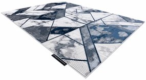 Koberec DE LUXE 632 geometrický - krém / granát
