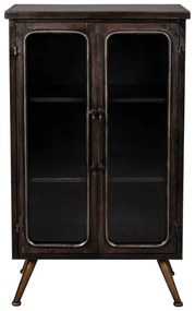 Čierna kovová vitrína 60x100x35 cm Denza – Dutchbone