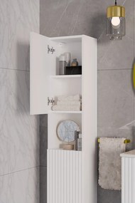 Vysoká závěsná koupelnová skříňka Nova White 80-03-2D bílá
