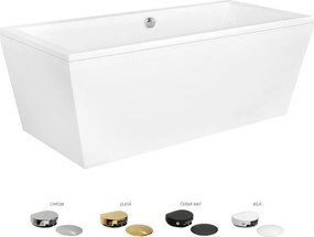 Besco Voľne stojaca vaňa zo sanitárneho kompozitu Vena CC/NP 170x75, napúšťanie cez prepad BESCO-Typ výpuste: McAlpine Click-Clack s napúšťaním cez p…
