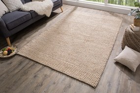 Ručne tkaný vlnený koberec Wool béžová 240x160cm