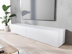 TV skrinka Dlana 180 MDF (biela + biela rybia kosť) (s bielym LED osvetlením). Vlastná spoľahlivá doprava až k Vám domov. 1106212