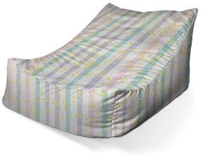 Sablio Sedací vak Lounge Pruhy a bodky štetcom - 80 x 95 x 50 cm