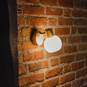 Bodové svetlo v štýle Art Deco zlaté s opálovým sklom nastaviteľné - Anouk