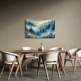 Obraz - Lesná krajina s hmlou (90x60 cm)