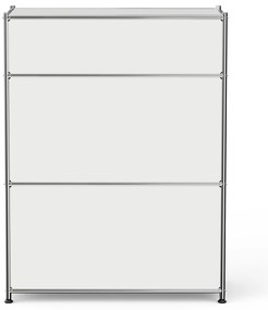 Komoda Kovová komoda »CN3« so zásuvkami a výklopným priečinkom, biela