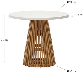 Okrúhly záhradný jedálenský stôl ø 90 cm Alcaufar – Kave Home