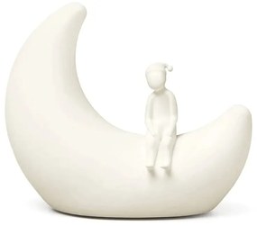 Cam Cam ApS Nočná lampička s farebným svetlom Moon Shell Off-White