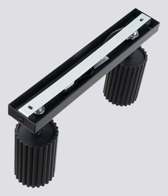 Čierne bodové svietidlo 6,5x30 cm Gleam – Sollux