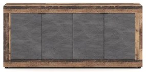 Komoda RUNEA temno rjava/antracit