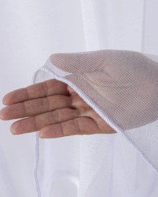 Záclona so systémom FLEX (jednoduché spony flex) farba produktu biela látka polopriehľadný, lesklá, zapletaná