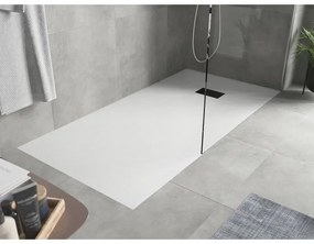 Mexen Hugo, obdĺžniková sprchová vanička SMC 180 x 80 cm, biela, čierna krytka, 42108018-B