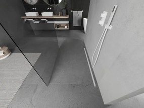 Mexen Kioto, sprchová zástena Walk-In 170 x 200 cm, 8mm číre sklo, biely profil, 800-170-002-20-00