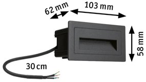 Paulmann 94383 - LED/4W IP44 Vonkajšie vstavané svietidlo LONG 230V