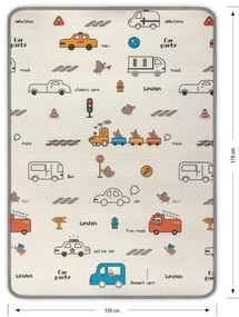 Rolovacia podložka pre deti Kinder 120x178 cm - mesto