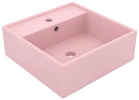 Luxusné umývadlo, prepad, matné ružové 41x41 cm, keramika