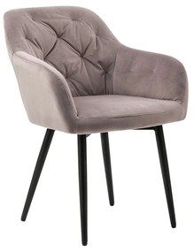 Zamatová stolička ružová 61 × 45 × 85 cm SALESFEVER