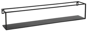Čierna kovová závesná odkladacia polička - 62 * 10 * 12 cm