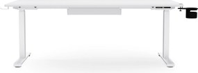 Elektrický stôl s nastaviteľnou výškou ergonomický biely,1600x800 mm: ARIA