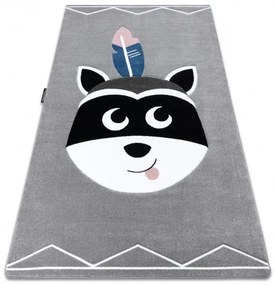 Dywany Łuszczów Detský kusový koberec Petit Raccoon mukki grey - 140x190 cm