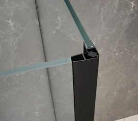 Polysan Polysan, GLOBE BLACK štvorcová sprchová zástena 800x800mm, matné sklo, pravé, GB1080-3215MRB