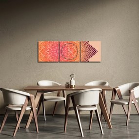 Obraz - Mandala umenia (s hodinami) (90x30 cm)