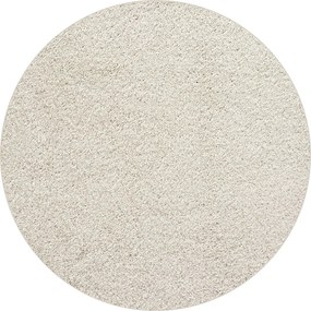 Kusový koberec Velur Ultra biely kruh, 400x400 (priemer) kruh, biela, obývacia izba, AladinWorld Expres