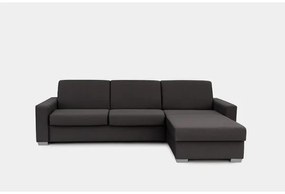 Rozkladacia rohová sedacia súprava LEKA pr. hnedá s úložným priestorom