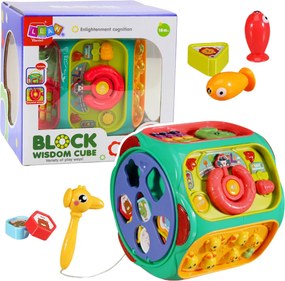 LEAN Toys Vzdelávacia interaktívna kocka Multifunkčná hračka 8v1