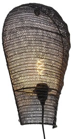 Orientálna nástenná lampa čierna 45 cm - Nidum