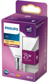 LED žiarovka E14 P45 2,2W = 25W 250lm 2700K Teplé vlákno PHILIPS