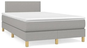Boxspring posteľ s matracom bledosivá 120x190 cm látka 3269765