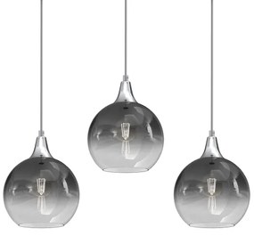 Luster na lanku MONTE 3xE27/60W/230V pr. 20 cm matný chróm