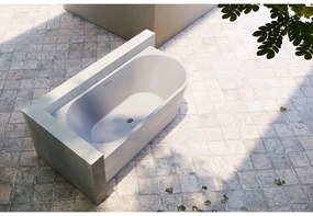 CERANO - Voľne stojaca akrylátová vaňa Bianco, ľavá - biela lesklá - 160x75 cm, CER-CER-477800