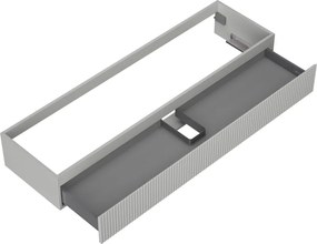 Mexen Rivel, kúpeľňová skrinka 160 cm, 1 zásuvka, drážkovaná, sivá matná, 91A20-16023-1-BF62
