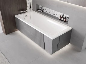 Mexen X-ST, polystyrénový plášť na obdĺžnikovú vaňu 160-190 x 70-90 cm, LED drážka, biela, 55021-01