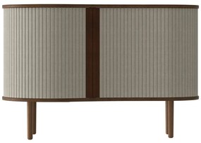 Hnedo-béžová nízka komoda v dekore duba s posuvnými dverami 100x67 cm Audacious – UMAGE