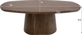 Konferenčný stôl 55-91 Central 135x70cm Drevo Acacia  - Komfort-nábytok