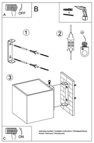 Sollux SL.0565 - Nástenné svietidlo QUAD 1 1xG9/8W/230V antracit