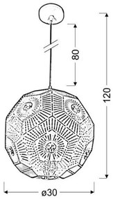 Luster na lanku EUPHORIA 1xE27/40W/230V čierna