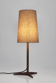 Béžová kovová stolová lampa s textilným tienidlom (výška 60 cm) Assam – Bizzotto