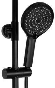 Rea Savio, LED sprchový set s vaňovou výlevkou, čierna, REA-P8410