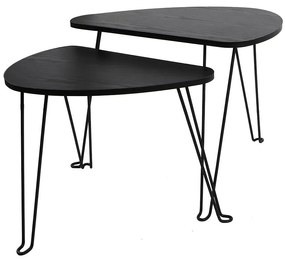Sada stolíkov Loft 8622 H čierna